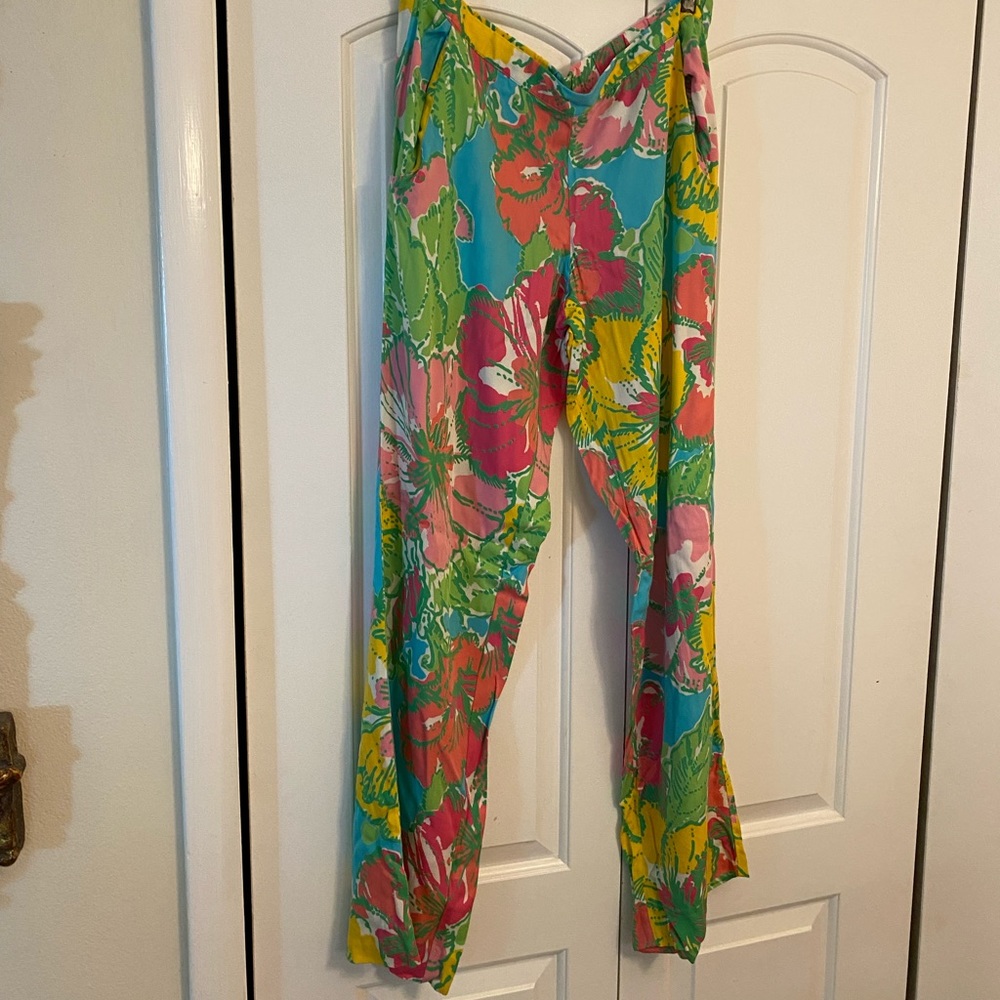 Lilly Pulitzer palazzo pants.
